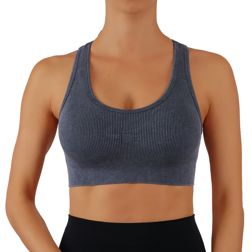 Yoga Top Pads Sports Bra Race Back 611 - Picture 2 of 3